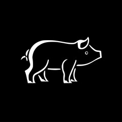 Pig - High Quality Vector Logo - Vector illustration ideal for T-shirt graphic