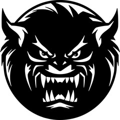 Fototapeta premium Beast - Black and White Isolated Icon - Vector illustration