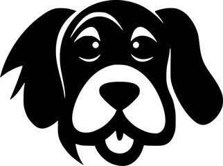 Dog | Black and White Vector illustration