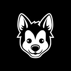 Obraz premium Dog | Black and White Vector illustration