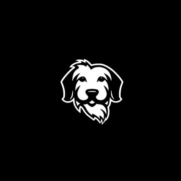 Dog | Black and White Vector illustration