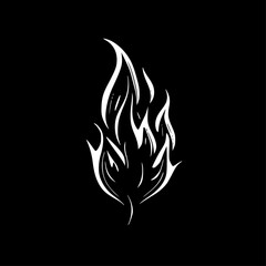 Fire | Black and White Vector illustration