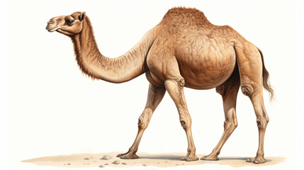 Illustration of a drawing of a dromedary Camel