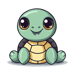 Baby turtle Adorable Kawaii Animal Stickers: Transparent SVG, Cute Nursery Decor Clip Art for Children's Room and Crafts