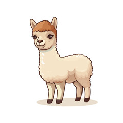 Baby llama Adorable Kawaii Animal Stickers: Transparent SVG, Cute Nursery Decor Clip Art for Children's Room and Crafts