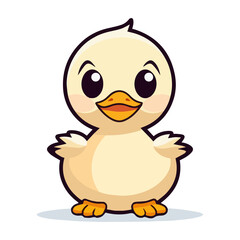 Gosling Adorable Kawaii Animal Stickers: Transparent SVG, Cute Nursery Decor Clip Art for Children's Room and Crafts