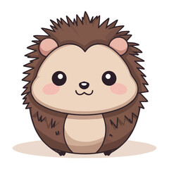 Hedgehog Adorable Kawaii Animal Stickers: Transparent SVG, Cute Nursery Decor Clip Art for Children's Room and Crafts