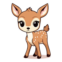 Gazelle Adorable Kawaii Animal Stickers: Transparent SVG, Cute Nursery Decor Clip Art for Children's Room and Crafts