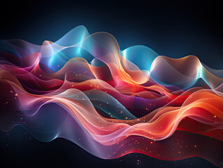 Abstract background with motion sound waves.