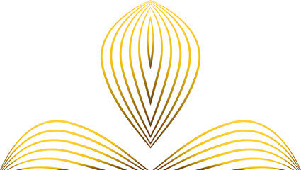 golden flower petal decoration