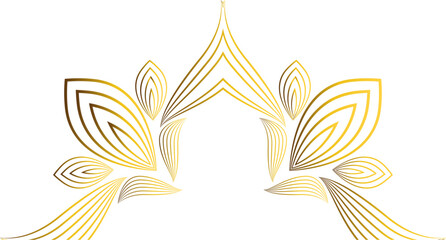 golden flower petal decoration