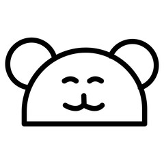 bear line icon