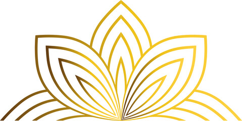 luxury golden flower petal