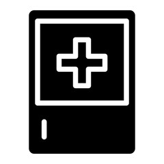 Obraz premium medicine in gameboy glyph icon
