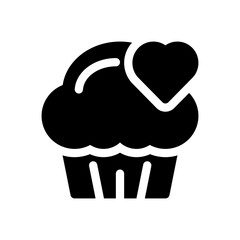 cupcake glyph icon