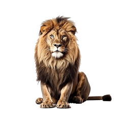 Lion's Essence: A Majestic Isolation Showcase isolated on transparent background