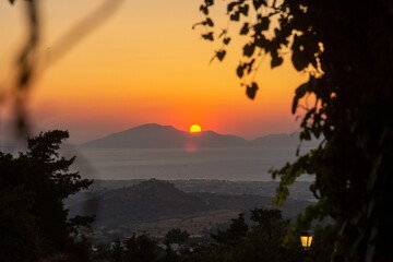 Sunset over Pserimos island, Kos, Dodecanese, Greece