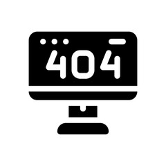 404 error glyph icon