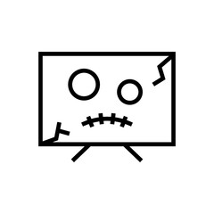 icon zombie tv halloween, Halloween icon, Spooky, Scary, Horor, Simple and Minimalist icon