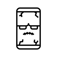 icon zombie phone halloween, Halloween icon, Spooky, Scary, Horor, Simple and Minimalist icon
