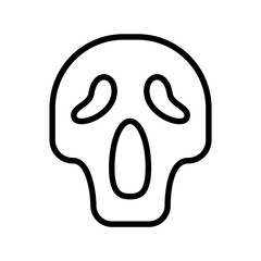Obraz premium icon skull scream halloween, Halloween icon, Spooky, Scary, Horor, Simple and Minimalist icon