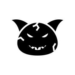 icon devil smile halloween, Halloween icon, Spooky, Scary, Horor, Simple and Minimalist icon