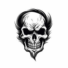 Skull for Logo Vintage Branding