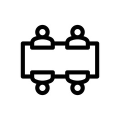 Obraz premium business meeting line icon