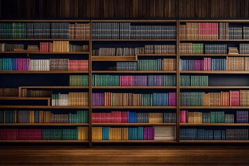 colorful books in library