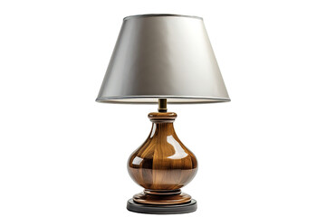 Fototapeta premium Old table lamp isolated PNG Background. Generative Ai.