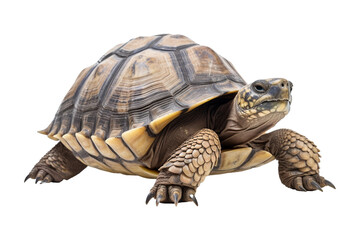 Obraz premium full body turtle isolated on a transparent background, isolated close up box turtle. Generative AI