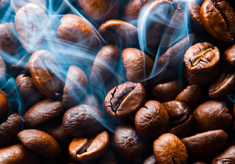Close up Roasted Coffee beans