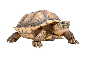 Obraz premium full body turtle isolated on a transparent background, isolated close up box turtle. Generative AI