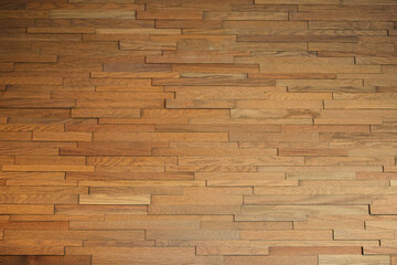 Textured wood laminate wall. Natural elements for decoration.