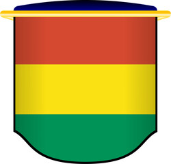  Bolivia Flag Shield Shape