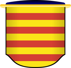  Catalonia Flag Shield Shape
