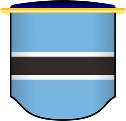  Bostwana Flag Shield Shape