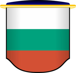  Bulgaria Flag Shield Shape