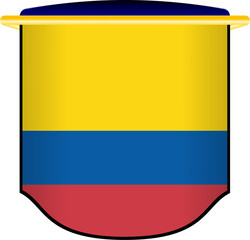  Colombia Flag Shield Shape