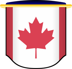  Canada Flag Shield Shape