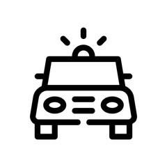 police car line icon