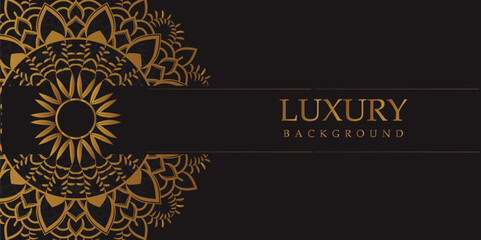 Luxury Mandala Background with Golden Arabesque Pattern - Eastern Style Decorative Mandala