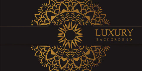Luxury Mandala Background with Golden Arabesque Pattern - Eastern Style Decorative Mandala