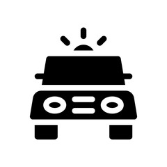 Fototapeta premium police car glyph icon