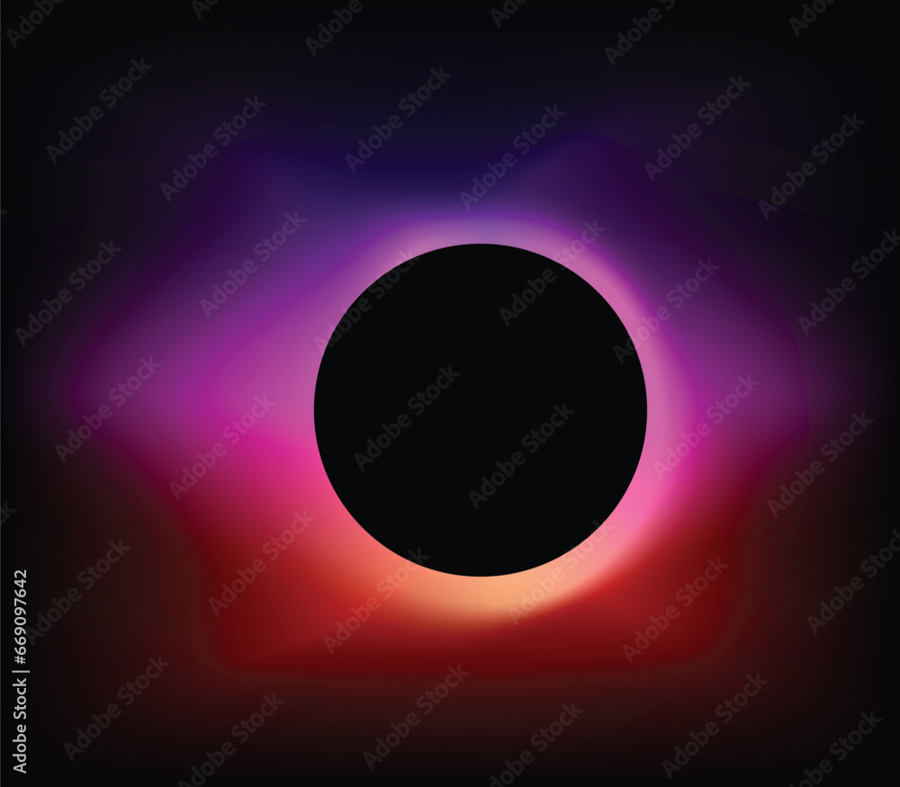 Wall mural Round gradient vector background. Circle light banner with gradient