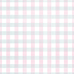 Plaid pattern seamless repeat vector in green and pink Design for gingham, print, tartan, gift wrap, textiles, checkered background for tablecloth