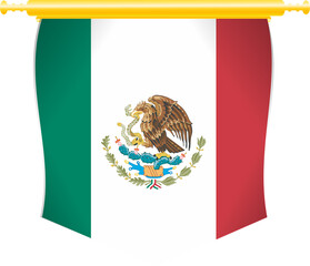 Mexico Flag Abstract Shape