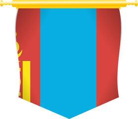Mongolia Flag Abstract Shape