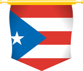 Puerto Rico Flag Abstract Shape