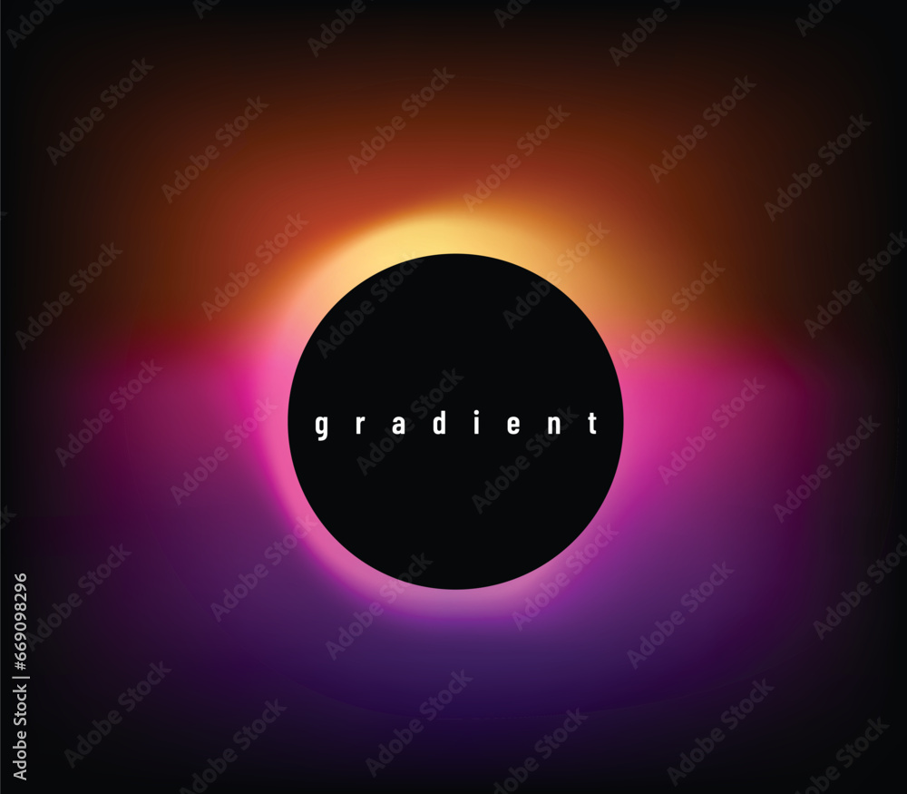 Poster round gradient vector background. circle light banner with gradient